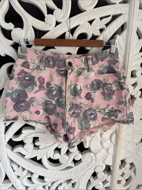 Vintage Palmetto's Jeans Wear Floral High Waist Cutoff Shorts 9
